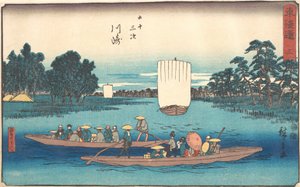 Kawasaki, co? 1840. , komár. 1840. od Ando Hiroshige