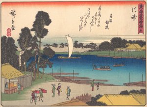 Kawasaki, ze série Padesát tři zastávek na Tokaidské silnici, začátek 20. století. od Ando Hiroshige