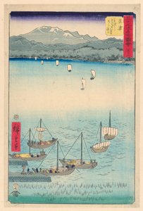 Kusatsu: Od Kusatsu k Yabase, Abo wst a západnímu prstenu f od Ando Hiroshige