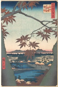 Maples at Mama, ze série Sto slavných pohledů na Edo, ca. 1857, ca. 1857. od Ando Hiroshige
