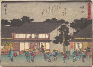 Mizuguchi, co? 1838. , komár. 1838. od Ando Hiroshige