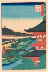Pagoda chrámu Zojoji, Akabane (Zojoji-to, Akabane) Ze série Sto pohledů na Edo od Ando Hiroshige