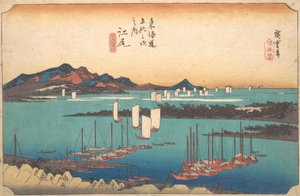Panorama borovicového lesa Miwo z Ejiri, 1834., 1834. od Ando Hiroshige