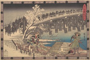 Scéna I v dějství XI Chushingura, ca. 1835, ca. 1835. od Ando Hiroshige