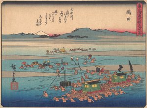 Shimada, ze série Padesát tři zastávek na Tokaidské silnici, počátek 20. století. od Ando Hiroshige