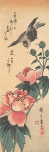 Sparrow a Hibiscus, ca. 1834, ca. 1834. od Ando Hiroshige