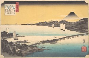 Západ slunce v Seta, ca. 1832, ca. 1832. od Ando Hiroshige