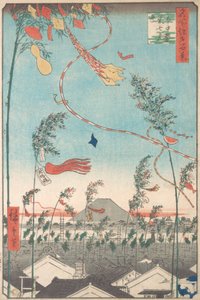 Festival Tanabata, ze série Sto slavných pohledů na Edo, 1857., 1857. od Ando Hiroshige