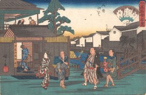 Na straně Ume v Rokuni Yanagibashi, co? 1835-42. , komár. 1835-42. od Ando Hiroshige