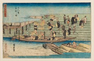 Woodblock print - River scene, 1797-1858 od Ando Hiroshige