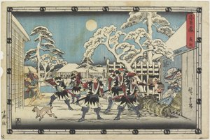 Akt 5 od Ando or Utagawa Hiroshige