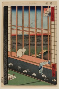 Rýžová pole Asakusa a festival Torinomači od Ando or Utagawa Hiroshige