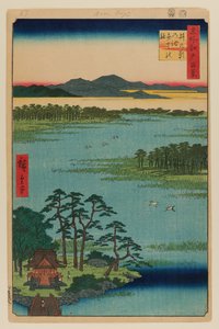 Svatyně Benten, rybník Inokašira od Ando or Utagawa Hiroshige