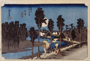 Soumraková scéna v Numazu, #13 (dřevěný tisk) od Ando or Utagawa Hiroshige
