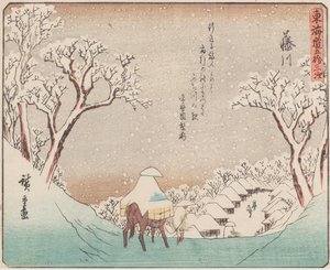 řeka Fuji od Ando or Utagawa Hiroshige