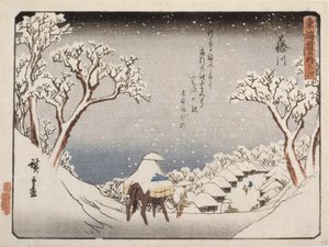Řeka Fuji od Ando or Utagawa Hiroshige