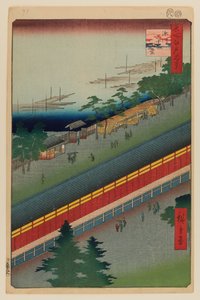 Síň třiatřiceti zálivů, Fukagawa od Ando or Utagawa Hiroshige