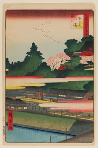 Svatyně Ichigaya Hachiman od Ando or Utagawa Hiroshige