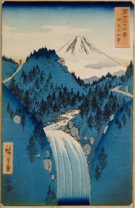 V horách provincie Izu od Ando or Utagawa Hiroshige