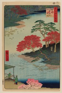 Uvnitř svatyně Akiba, Ukedži od Ando or Utagawa Hiroshige