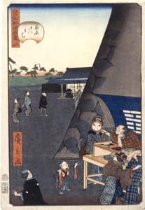 Uvnitř brány Sujikai (34) (Sujikaigomon Uchi) (barevný dřevěný tisk) od Ando or Utagawa Hiroshige