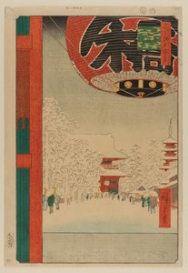 Chrám Kinrjúzan, Asakusa (Asakusa Kinrjúzan) od Ando or Utagawa Hiroshige