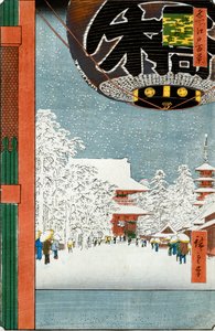 Chrám Kinryuzan v Asakusa, ze série „Sto pohledů na známá místa v Edu“