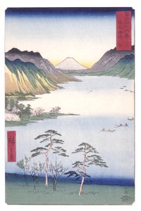 Shinano Shinano P Lovinse (dítě Shinana Suwy) od Ando or Utagawa Hiroshige