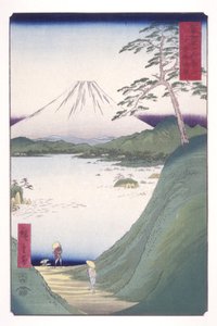 Misaka Pass v provincii Kai (Kai Misakagoe) (barevný dřevotisk) od Ando or Utagawa Hiroshige