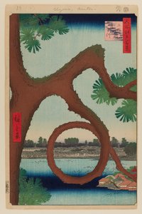 Moon Pine, Ueno od Ando or Utagawa Hiroshige