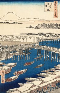 Nihonbashi, Clearing After Snow by Utagawa Hiroshige od Ando or Utagawa Hiroshige