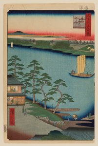 Trajekt Niijuku od Ando or Utagawa Hiroshige