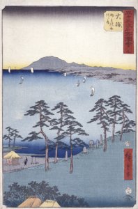 pláž od Ando or Utagawa Hiroshige