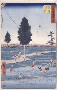 Station 28, Fukuroi (barevný dřevořez) od Ando or Utagawa Hiroshige