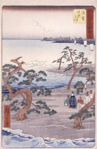 Station 30, Hamamatsu (barevný dřevořez) od Ando or Utagawa Hiroshige