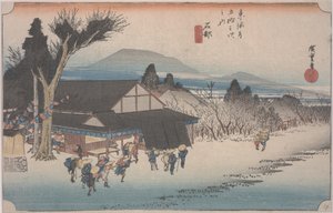 Vesnice Mekawa od Ando or Utagawa Hiroshige