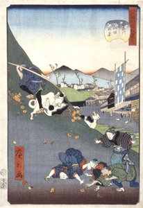 Pohled na člena Nishitomizaka Koishikawa (38) (systém Koishikawa Nishitomizaka 38) od Ando or Utagawa Hiroshige