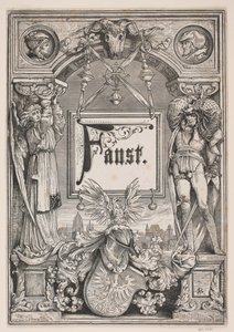 Titulní strana a viněta k vydání „Faust“, Mnichov 1884