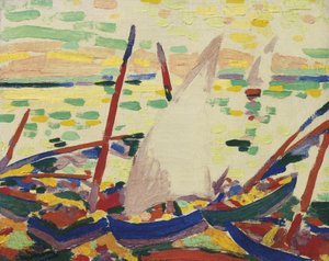Lodě na pláži v Collioure od Andre Derain