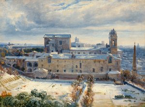 Santa Trinità dei Monti ve sněhu, 18251830.