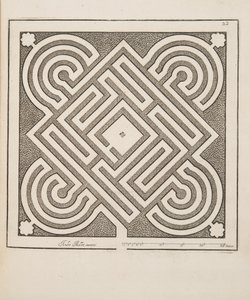 Design for Parterre, from Theater des Plans et Jardinages, pub. 1652 (rytina) od André Mollet