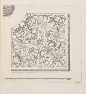 Design for Parterre, from Theater des Plans et Jardinages, pub. 1652 (rytina) od André Mollet