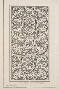 Design for Parterre, from Theater des Plans et Jardinages, pub. 1652 (rytina) od André Mollet
