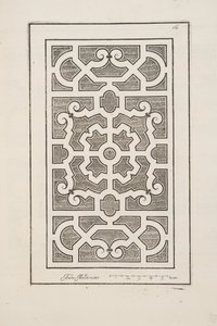 Design for Parterre, from Theater des Plans et Jardinages, pub. 1652 (rytina) od André Mollet