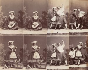 Eugenie Schlosser a Coralli, 1863. od Andre Adolphe Eugene Disderi