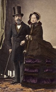 Napoleon III a císařovna Eugenie od Disderiho (1819-1889) - cca 1865 - Digitální barvení