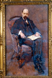 Portrét Emile Vandervelde (1866-1938) belgický politik, socialistický zástupce Esquisse d