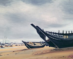 Lodě na pláži v Camaretu od Andre Derain