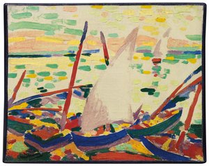Lodě na pláži v Collioure; Bateaux sur la plage a Collioure od Andre Derain