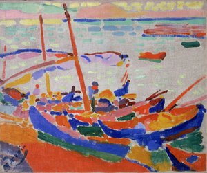 Rybářské lodě in Collioure (Pyrenees Orientales, Francie) (Rybářské lodě, Collioure)
